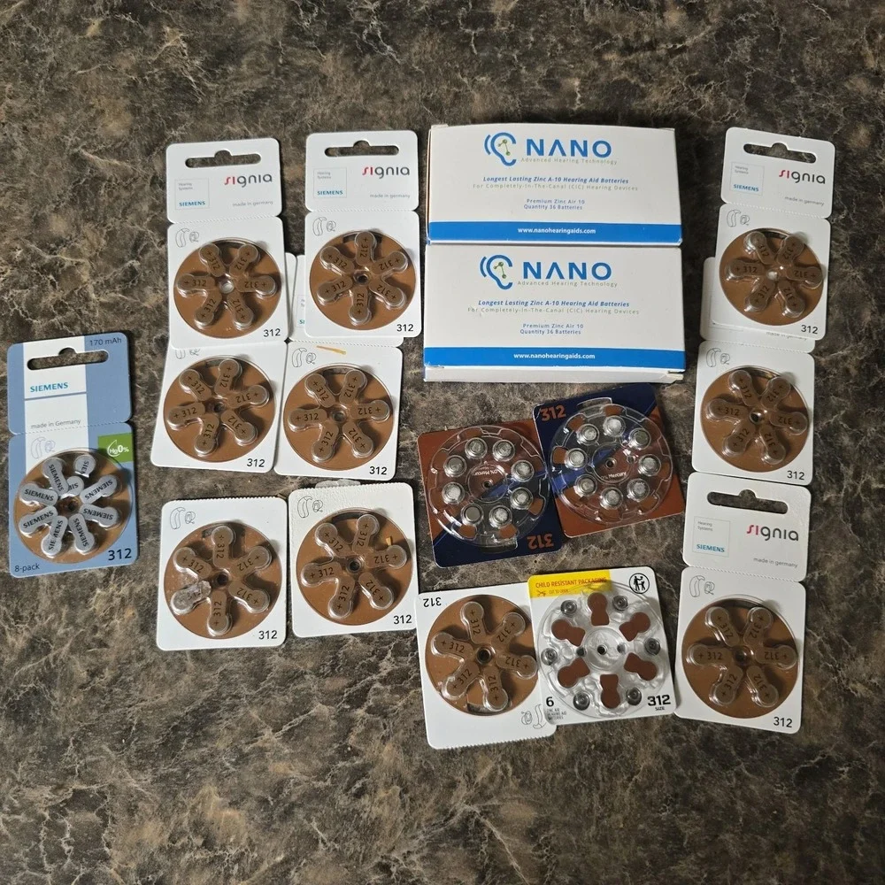 312 size Hearing Aid Batteries Lot (168 batteries altogether)